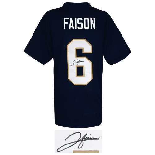 Jordan Faison Signed Navy Custom College Football Jersey - Image 2