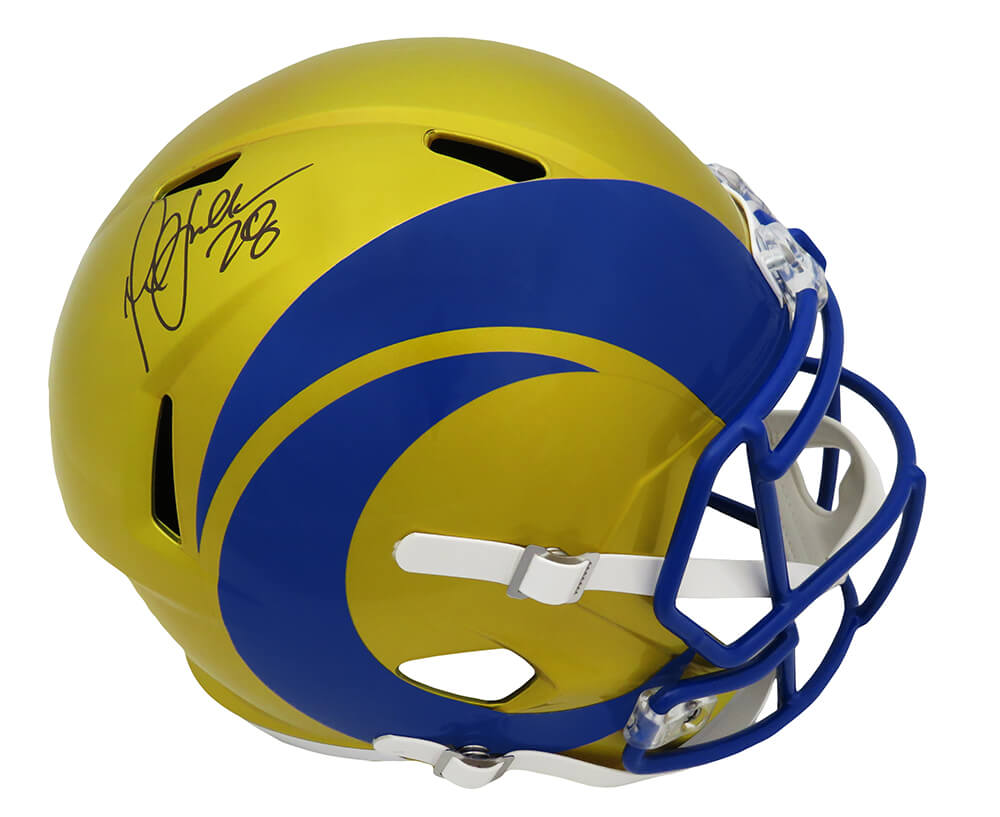 Marshall Faulk Signed Rams FLASH Riddell Full Size Speed Replica