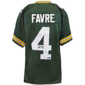 Brett Favre Signed Green Custom Jersey (Favre Holo)
