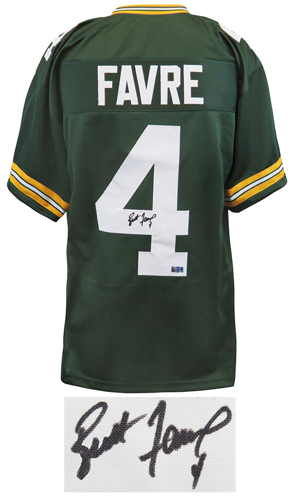 Brett Favre Signed Green Custom Jersey (Favre Holo) - Image 2