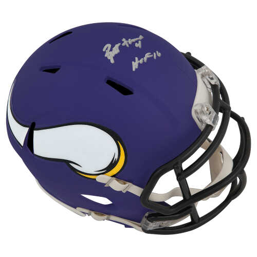 Brett Favre Signed Minnesota Vikings Riddell Speed Mini Helmet w/HOF'16 - (Favre Holo)