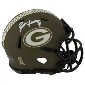 Brett Favre Signed Green Bay Packers SALUTE Riddell Speed Mini Helmet