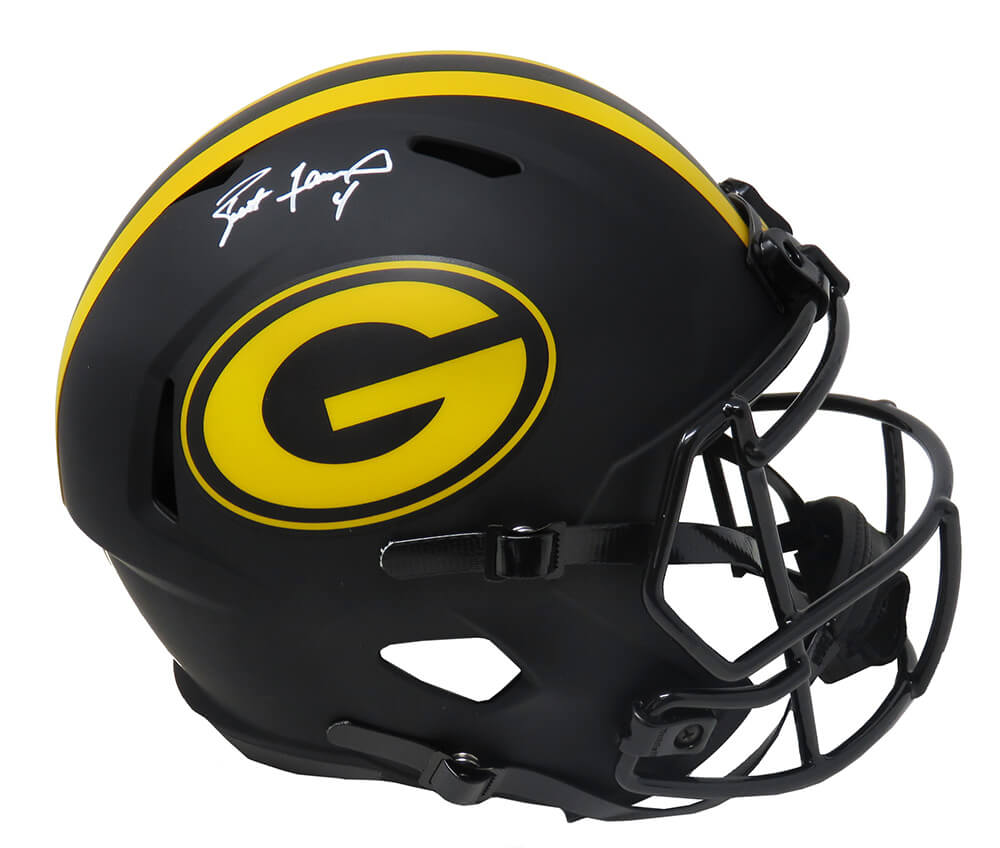 Brett Favre Signed Green Bay Packers Eclipse Black Matte Riddell Speed Mini  Helmet – Schwartz Sports Memorabilia