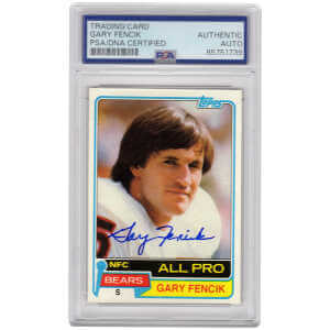 Gary Fencik Signed Chicago Bears 1981 Topps Football Trading Card #40 &ndash; (PSA Encapsulated)