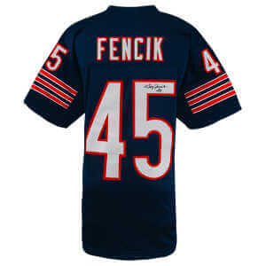 Gary Fencik Signed Navy Custom Football Jersey
