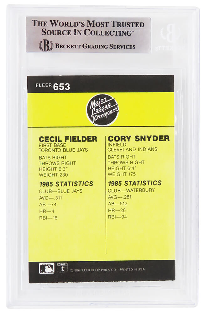 Cecil Fielder Toronto Blue Jays Memorabilia, Cecil Fielder