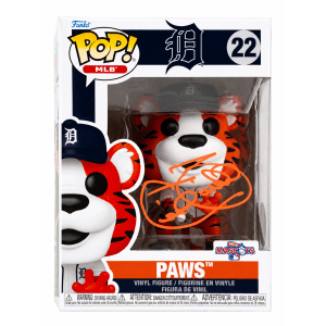 Cecil Fielder Signed Detroit Tigers 'Paws' MLB Mascot Funko Pop Doll #22