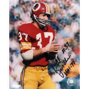 Pat Fischer Signed Washington Football Team Red Jersey Close Up 8x10 Photo w/1961-77