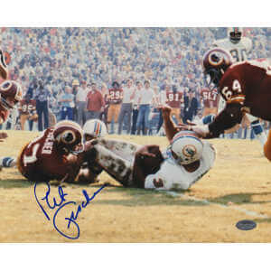 Pat Fischer Signed Washington Football Team Action vs Dolphins 8&times;10 Photo