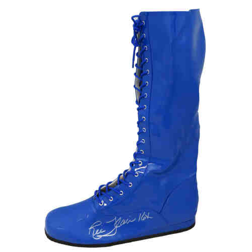 Ric Flair Signed Blue Wrestling Costume Boot w/16x