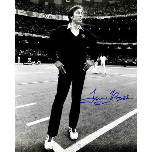 Tom Flores Signed Raiders Coach 8x10 Photo