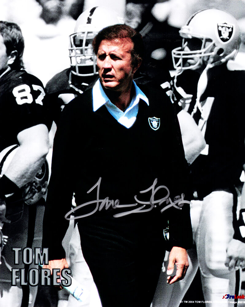 Tom Flores Autographed Photograph - 8X10