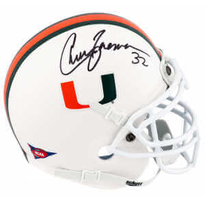 Chuck Foreman Signed Miami Hurricanes Schutt Mini Helmet