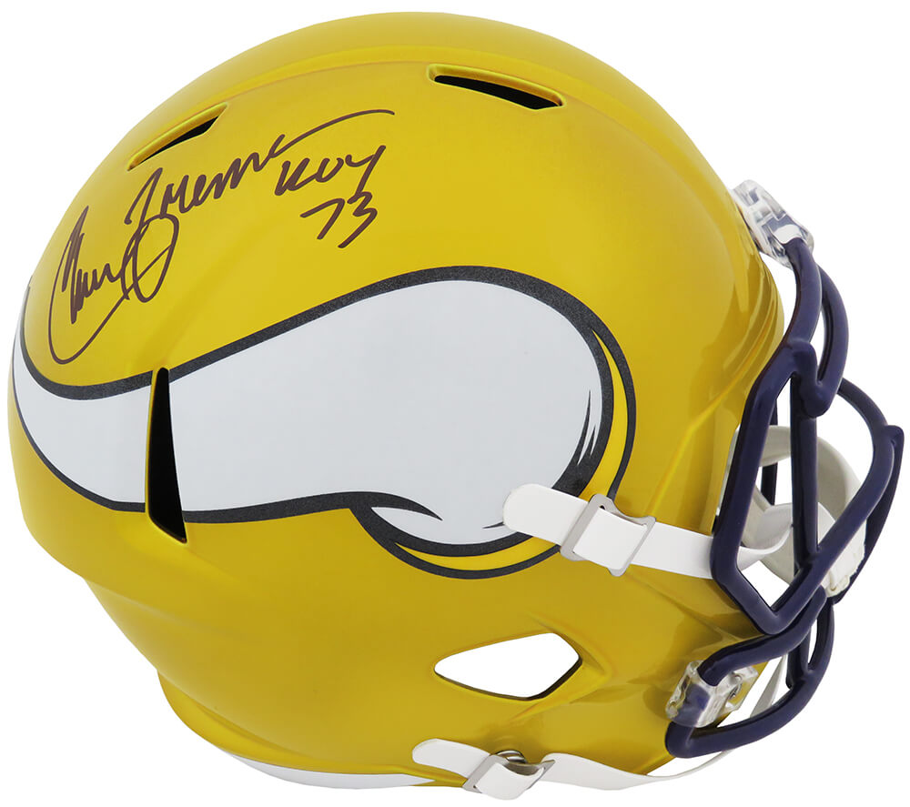 Chuck Foreman Signed Minnesota Vikings FLASH Riddell Full Size