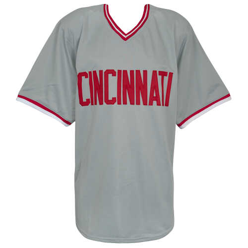 George Foster Signed Grey Custom Baseball Jersey w/77 NL MVP - Image 3