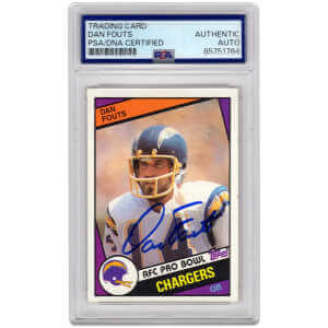 Dan Fouts Signed Chargers 1984 Topps Football Card #179 &ndash; (PSA Encapsulated)