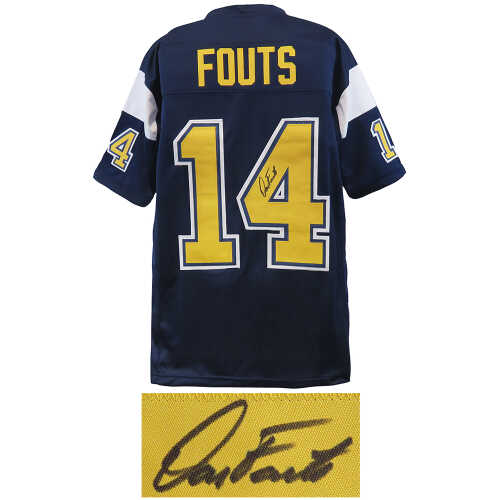 Dan Fouts Signed Dark Navy Throwback Custom Football Jersey - Image 2