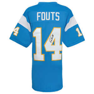 Dan Fouts Signed Powder Blue Throwback Football Jersey