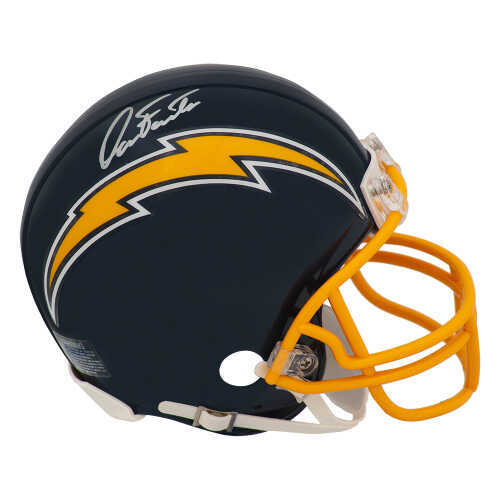 Dan Fouts Signed Chargers Navy T/B Riddell Replica Mini Helmet