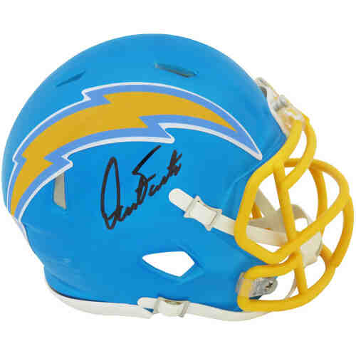 Dan Fouts Signed Chargers FLASH Riddell Speed Mini Helmet (In Black)