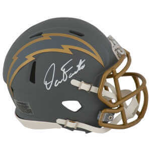 Dan Fouts Signed Chargers SLATE Riddell Speed Mini Helmet