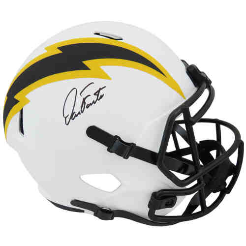 Dan Fouts Signed Chargers Lunar Eclipse White Matte Riddell Full Size Speed Replica Helmet