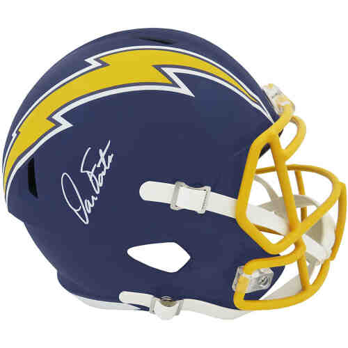 Dan Fouts Signed Chargers Navy T/B Riddell Full Size Speed Replica Helmet (White Ink)