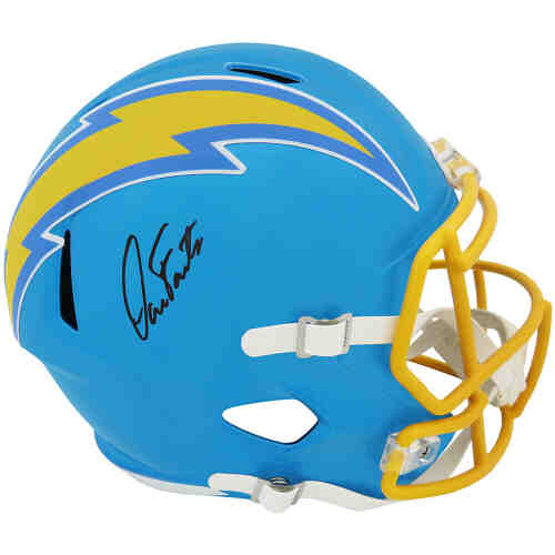 Dan Fouts Signed Chargers FLASH Riddell Full Size Speed Replica Helmet (In Black)