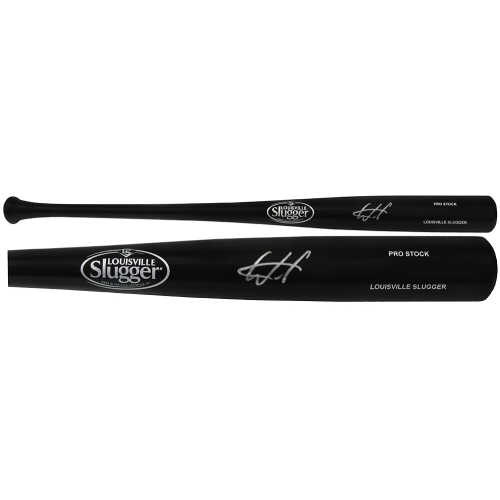 Wander Franco Signed Louisville Slugger Pro Stock Black Baseball Bat - Image 2