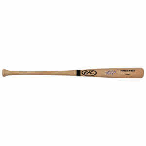 Wander Franco Signed Rawlings Pro Blonde Baseball Bat - (JSA)