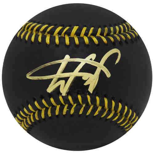 Wander Franco Signed Rawlings Black MLB Baseball