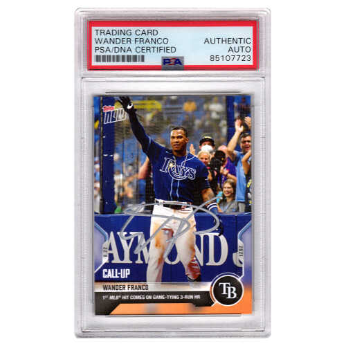 Wander Franco Signed Tampa Bay Rays 2021 Topps NOW Baseball Card #402 - (PSA Encapsulated)