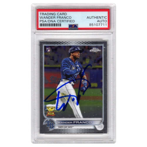 Wander Franco Signed Tampa Bay Rays 2022 Topps Chrome Rookie Baseball Card #35 - (PSA Encapsulated)