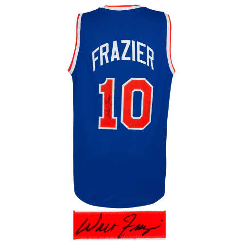 Walt Frazier Signed Blue Custom Basketball Jersey - Image 2