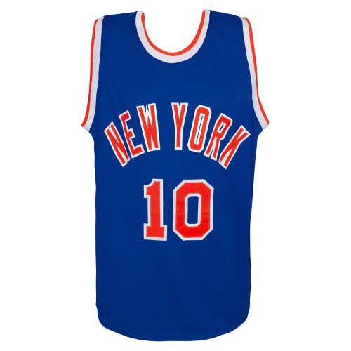 Walt Frazier Signed Blue Custom Basketball Jersey - Image 3