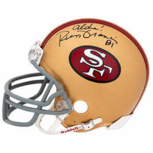 Russ Francis Signed San Francisco 49ers Throwback Riddell (VSR4) Mini Helmet w/Aloha