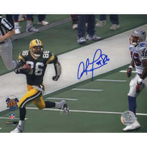 Antonio Freeman Signed Green Bay Packers Super Bowl XXXI Action 8x10 Photo