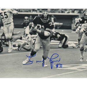 John Frenchy Fuqua Signed Pittsburgh Steelers B&W Action 8&times;10 Photo