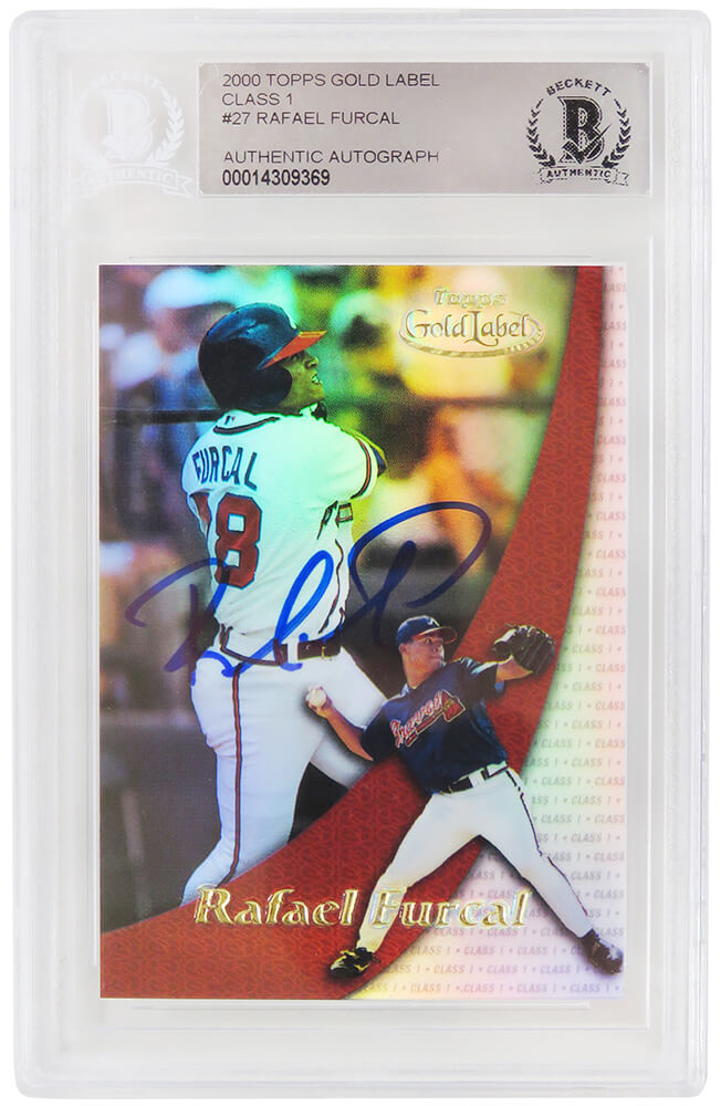 Rafael Furcal Signed Atlanta Braves 2000 Topps Gold Label Baseball Rookie  Card #27 – (Beckett Encapsulated) – Schwartz Sports Memorabilia
