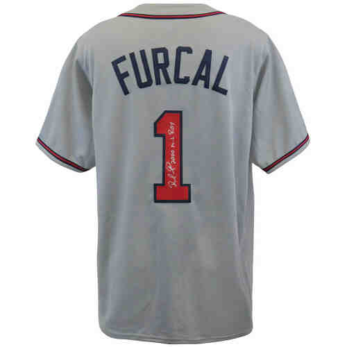 Rafael Furcal Signed Grey Custom Baseball Jersey w/2000 NL ROY