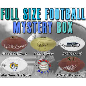 Schwartz Sports Football Superstar Signed Mystery Full Size Football – Series 35 (Limited to 75)
