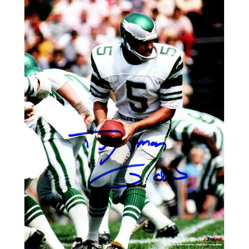 Roman Gabriel Signed Philadelphia Eagles Action 8x10 Photo