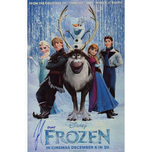 Josh Gad Signed Frozen 11×17 Movie Poster w/Olaf