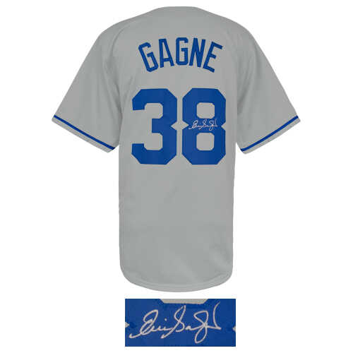 Eric Gagne Signed Grey Custom Baseball Jersey - Image 2