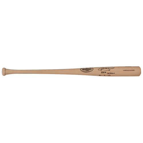 Armando Galarraga Signed Louisville Slugger Pro Stock Blonde Baseball Bat w/28 Up 28 Down 6-2-10