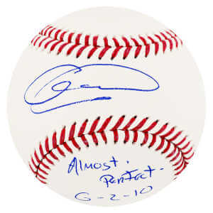 Armando Galarraga Signed Rawlings Official MLB Baseball w/Almost Perfect 6-2-10