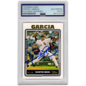 Freddy Garcia Signed Chicago White Sox 2005 Topps Baseball Trading Card #374 - (PSA Encapsulated)