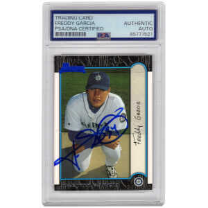 Freddy Garcia Signed Seattle Mariners 1999 Bowman Rookie Baseball Trading Card #404 &ndash; (PSA Encapsulated)