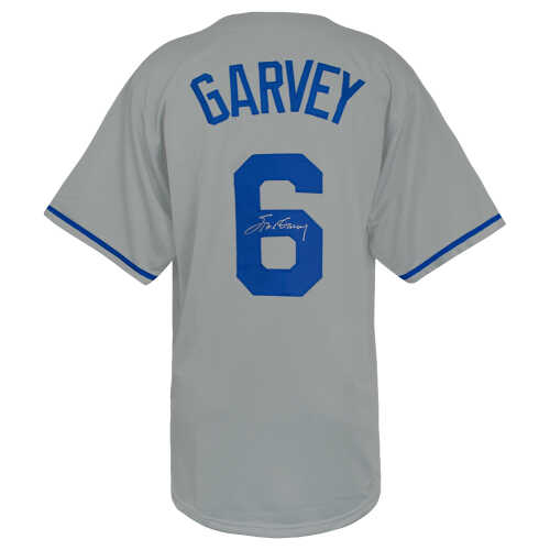 Steve Garvey Signed Grey Custom Baseball Jersey
