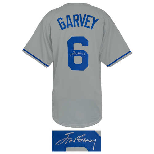 Steve Garvey Signed Grey Custom Baseball Jersey - Image 2